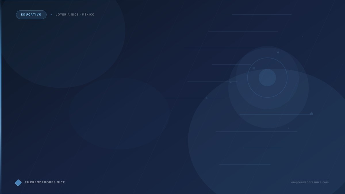 Emprendedora planificando metas para su negocio de joyería